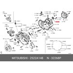 2522A148, Drive oil seal MITSUBISHI Lancer (06-),Outlander (06-) left OE