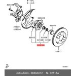 3880A012, Ступица пеpедняя