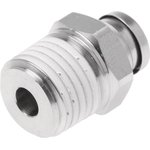 KQG2H06-02S, KQG2 Series Straight Threaded Adaptor, R 1/4 Male to Push In 6 mm ...