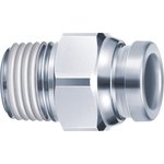 KQG2H08-02S, KQG2 Series Straight Threaded Adaptor, R 1/4 Male to Push In 8 mm ...