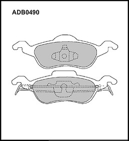 ADB0490, Колодки тормозные дисковые | перед |