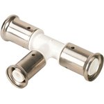 Тройник переходный уменьшенный в центре, ПВДФ пресс , белый, 32x26x32 10PKW-322632