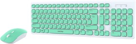 Фото 1/7 Комплект клавиатура+мышь мультимедийный Smartbuy ONE 250288AG бело-зеленый (SBC-250288AG-WG) /20