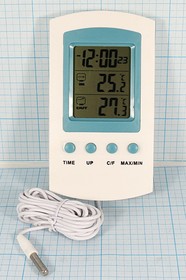 Термометр-часы-календарь, -20~50C, SH-119, датчик