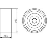 GT90240, Ролик натяжной ремня ГРМ