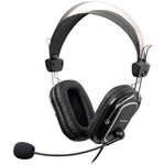 A4Tech HS-50,Черный(серебристые вставки) {Гарнитура стерео, монитор типа ...