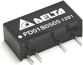 PD01S0515A, Isolated DC/DC Converters - Through Hole DC/DC Converter, 15Vout, 1W