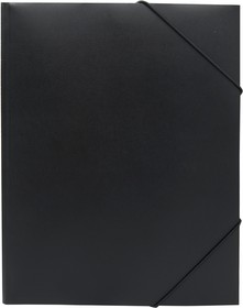 Фото 1/4 Папка на резинке Buro -PRB04BLACK A4 пластик кор.15мм 0.5мм черный