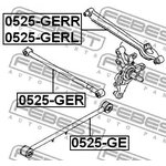 0525-GERR, 0525GERR_рычаг задней подвески !задний правый\ Mazda 626GE all ...