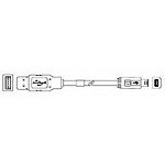 1496476-2, Cable Assembly USB 1.5m USB Type A to Mini Type B 4 to 5 POS PL-PL ...