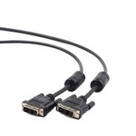 Кабель Cablexpert Кабель DVI-D single link Cablexpert CC-DVI-BK-6, 19M/19M, 1.8м, черный, экран, феррит.кольца, пакет {60} (081535)