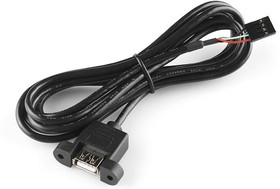 CAB-10177, SparkFun Accessories Panel Mount USB to 4-pin Female Header Cable - 6\'