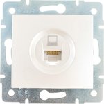 Компьютерная розетка Lezard, KARINA, жемчужно-белый перламутр, 707-3088-139