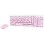 Комплект клавиатура+мышь мультимедийный Smartbuy ONE 250288AG бело-розовый ...
