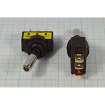 Переключатель рычажный (тумблер), 12 В, 20 А, ON-OFF, d 12.2, IL синий, 3T, ASW-15D