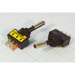 Переключатель рычажный (тумблер), 12 В, 20 А, ON-OFF, d 12.2, IL красный, 3T, ASW-15D