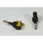 Переключатель рычажный (тумблер), 12 В, 20 А, ON-OFF, d 12.2, IL красный, 3T, ASW-15D