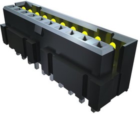 Фото 1/2 LS2-110-01-F-D-RA1, 20 Position Connector Self Mating, Non-Gendered, Hermaphroditic Through Hole, Right Angle Gold