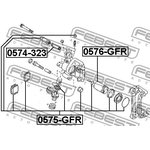 0574323, Направляющая втулка суппорта ТОРМОЗНОГО MAZDA 626 GE 1991-1997