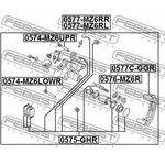 0574MZ6LOWR, Направляющая втулка суппорта тормозного заднего MAZDA 6 GG 2002-2008