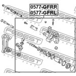 0577-GFRR, Суппорт тормозной | зад прав |