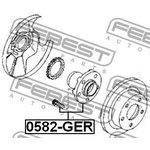 0582GER, Ступица в сборе с подшипником MAZDA 626 GE 91-97