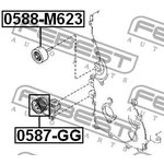 Ролик натяжителя приводного ремня MAZDA 3/CX-7 1.8/2.0/2.3L 02-  FEBEST 0587-GG