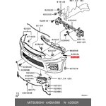 6400A588, Кронштейн бампера переднего правый MITSUBISHI OUTLANDER 2006-