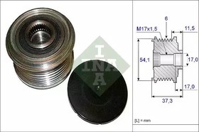 535014910, Шкив генератора Citroen. Peugeot 1.6HDI-2.0HDI 16V 04