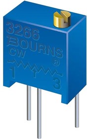 3266P-1-104LF, Trimmer Resistors - Through Hole 1/4" 100Kohms 10% SQ W/Standoff Sealed