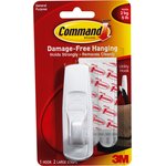 17003 Command white up to 2.25kg. 1pc (OBSOLETE), Large easy-to-remove hook