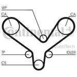 CT726WP2, Ремень ГРМ [239 зуб.,25mm] + Водяной насос + 2 ролика + 2 болта
