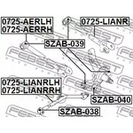 0725-AERLH, 0725AERLH_рычаг задней подвески передний левый!\ Suzuki Liana 01