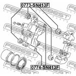 0774-SN413F, Втулка направляющая тормозного суппорта | перед прав/лев |