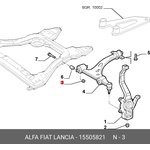 15505821, Гайка FIAT/ALFA/LANCIA