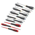 BE-9875 Phillips; Pozidriv; Slotted; Torx Screwdriver Set, 13-Piece