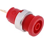 972355101, Red Female Banana Socket, 4 mm Connector, Tab Termination, 25A ...