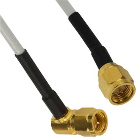 Фото 1/2 415-0034-MM150, Cable Assembly RF Coaxial RG-316 DS 0.15m SMA Straight Plug to SMA Right Angle Plug