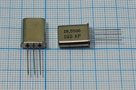 Фото 1/4 Кварцевый резонатор 18.55МГц, HC49U с заземлением основания, нагрузка 30пФ; 18550 \HC49U-3\30\\\HC49-3L\1Г (IQD)