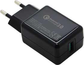 Фото 1/4 Зарядное устройство USB M81 (220В, 1 USB, 5V, 2.4 A, QC3.0)
