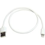 Кабель для зарядки iPhone USB-Lightning 2А 0,5м белый (TPE) 908933