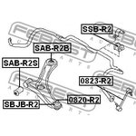 Опора шаровая SUBARU R1 04- 0820-R2