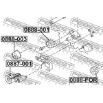 0887001, Ролик натяжной приводного ремня SUBARU IMPREZA G11 00-07