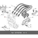 55190788, Свеча зажигания 1.4 8V Fiat Doblo/Grande Punto/Albea