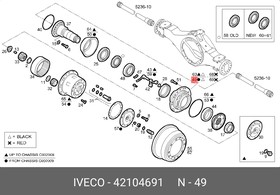 42104691, Ступица задняя| \IVECO EuroTech/ EuroTrakker/Trakker