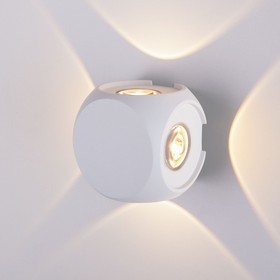 Фото 1/9 1504 TECHNO LED / Светильник садово-парковый со светодиодами CUBE белый