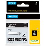 1805435, White on Black Label Printer Tape, 5.5 m Length, 12 mm Width