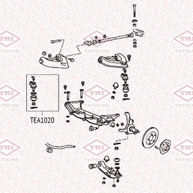 Фото 1/5 Опора шаровая TATSUMI TEA1020 HYUNDAI H-1 00- MITSUBISHI L300/Space Gear 84-