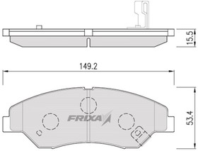 FPK07N, Колодки тормозные KIA Sportage (-03) передние (4шт.) FRIXA