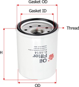 C-1614SBP, Фильтр масляный, сервисная упаковка (без индивидуальной упаковки)